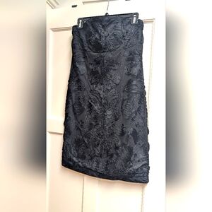 Elegant Black Textured Dress